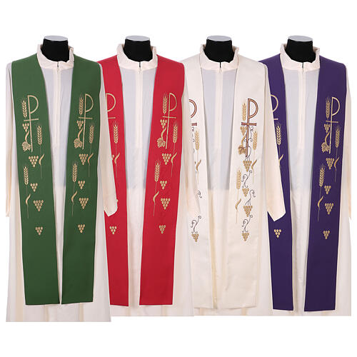 Priest stole with Chi-Rho embroidery 1