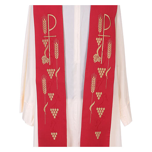 Clergy stole with Chi-Rho embroidery 2