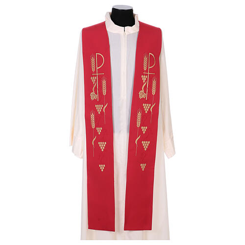 Clergy stole with Chi-Rho embroidery 4