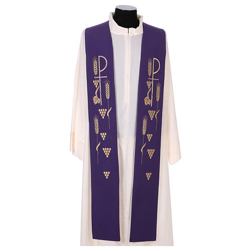 Clergy stole with Chi-Rho embroidery 6