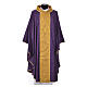 Chasuble with Roll Collar in 100% silk decorated in gold s5