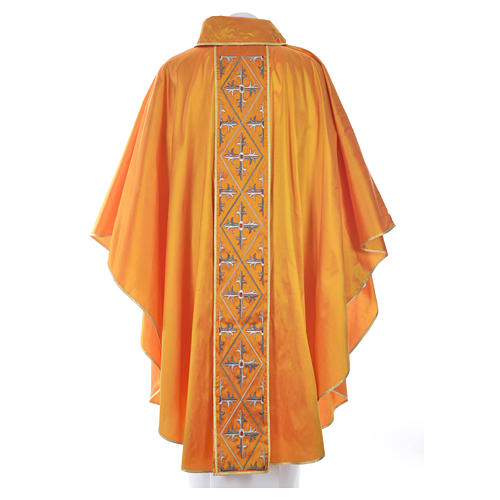 Catholic Priest Chasuble in 100% silk with cross design 4