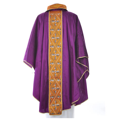 Catholic Priest Chasuble in 100% silk with cross design 6