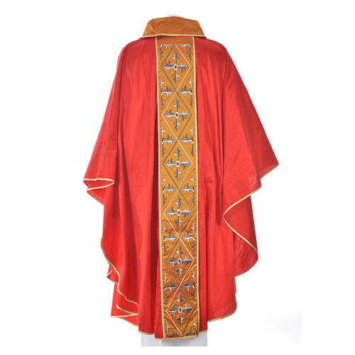 Catholic Priest Chasuble in 100% silk with cross design 10