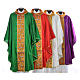 Catholic Priest Chasuble in 100% silk with cross design s1