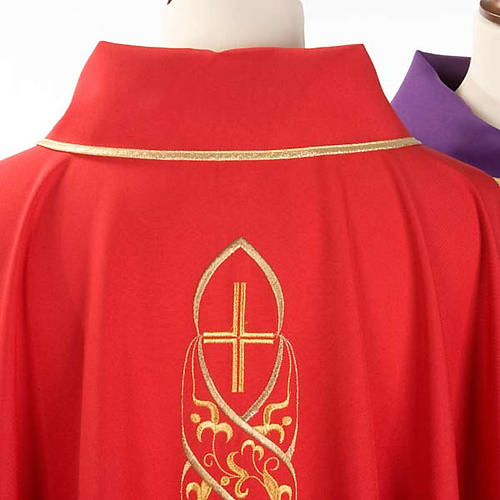 Chasuble liturgique avec broderie IHS 4