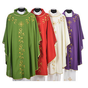Monastic Chasuble with golden embroidery and cross