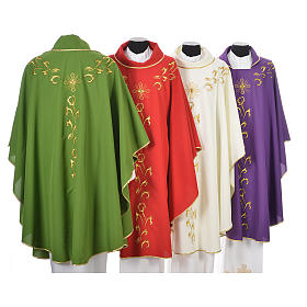 Monastic Chasuble with golden embroidery and cross