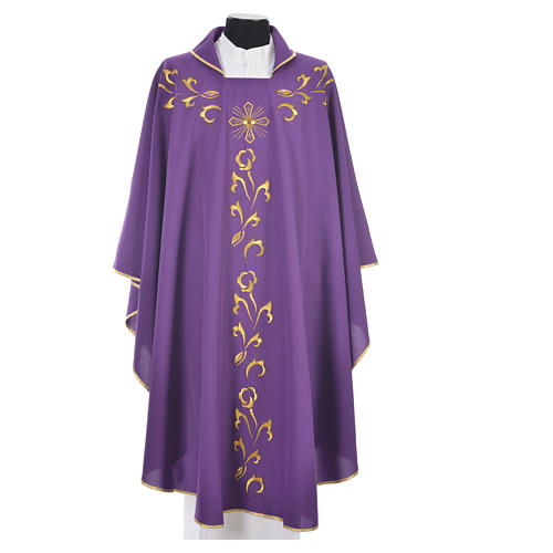Monastic Chasuble with golden embroidery and cross 10