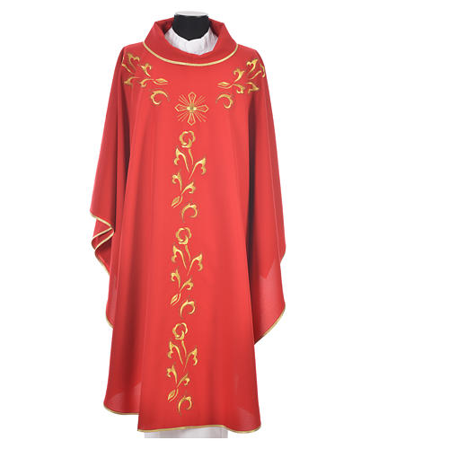 Monastic Chasuble with golden embroidery and cross 12