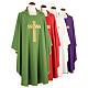 Liturgical chasuble golden cross embroidery s1