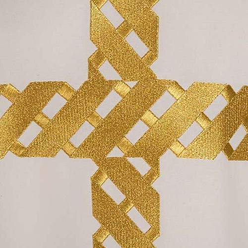 Casulla litúrgica bordado cruz dorada. 6