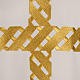 Casula litúrgica bordado cruz dourada s6