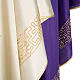 Casula liturgica shantung ricamo croce dorata stilizzata s6