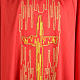 Casula liturgica shantung ricamo croce dorata stilizzata s7