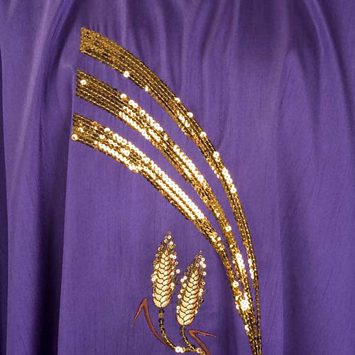 Chasuble ears of wheat and grapes, shantung 3