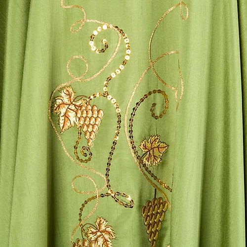 Chasuble with IHS grapes, shantung 5