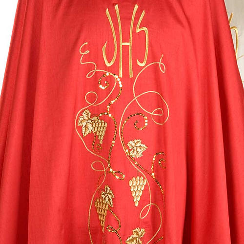 Chasuble with IHS grapes, shantung 6