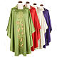 Chasuble with IHS grapes, shantung s1
