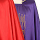 Chasuble liturgique shantung, croix stylisée dorée s6
