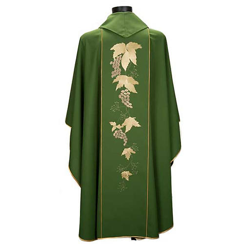 Catholic Priest Chasuble and stole with IHS and grape leaves 4