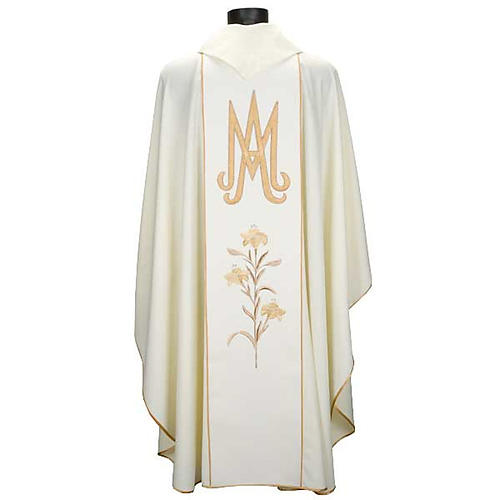 Marian chasuble, Mother of Tenderness and lily 2