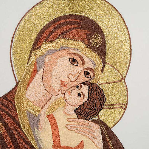 Chasuble Mariale Vierge de la Tendresse et lys 5