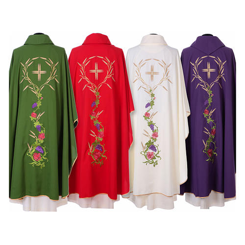 Chasuble with IHS, grapes and ears of wheat 2