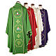 Clergy chasuble in 100% wool, boat & fish and chalice s2