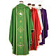 Latin Chasuble in 100% wool with Eucharistic symbols s2