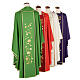 Chasuble and stole in 100% wool, IHS roses s2