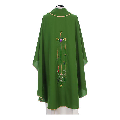 Liturgical chasuble with cross, grapes and lamp 7
