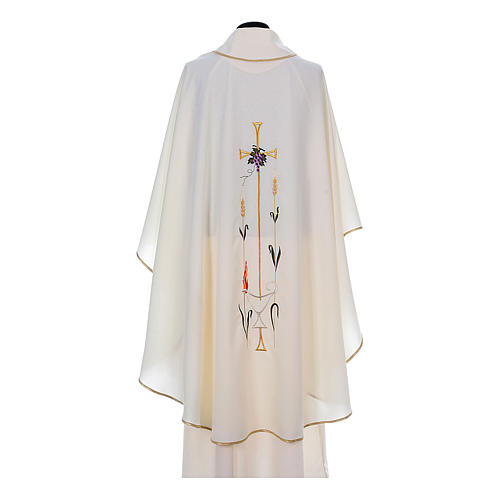 Liturgical chasuble with cross, grapes and lamp 9