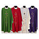 Liturgical Chasuble with gothic cross, grapes and lamp s1