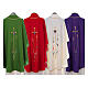Liturgical Chasuble with gothic cross, grapes and lamp s2