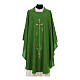 Liturgical Chasuble with gothic cross, grapes and lamp s3