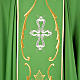 Liturgical chasuble in wool with chalice, flowers and cross s3