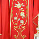 Liturgical chasuble in wool with chalice, flowers and cross s5