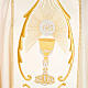 Liturgical chasuble in wool with chalice, flowers and cross s6