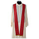 Red chasuble in wool with Holy Spirit and roses s6