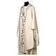 Marian chasuble in wool with roses and cowl s3