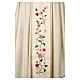 Marian chasuble in wool with roses and cowl s8