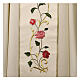 Casulla litúrgica rosas coloradas bordadas 100% lana con capuch s4