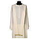 Wool Marian Chasuble with cowl and rose design s9
