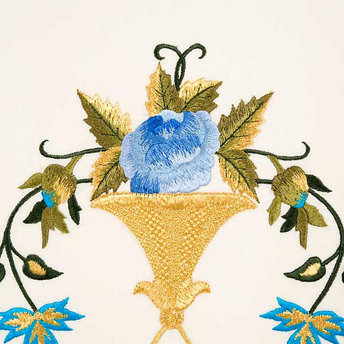 Casula mariana Virgem e símbolo 100% lã pintada à mão 5
