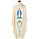 Marian chasuble in wool with Virgin Mary s1