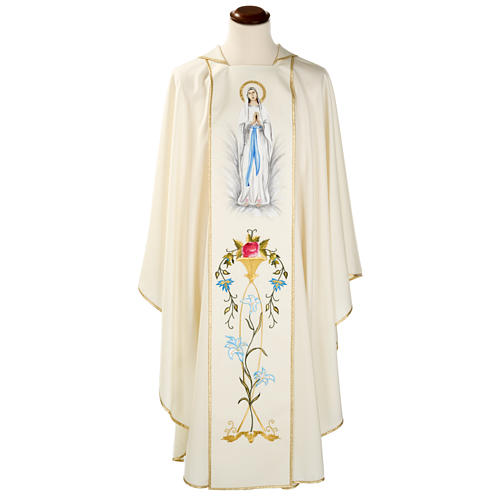 Casula mariana Madonna 100% lana dipinta a mano 1