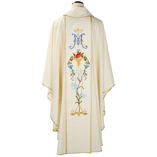 Casula mariana Madonna 100% lana dipinta a mano 2