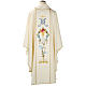 Liturgical Chasuble in wool with Marian symbol and Virgin Mary s2