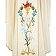 Liturgical Chasuble in wool with Marian symbol and Virgin Mary s6